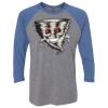 Unisex Triblend Three-Quarter Raglan T-Shirt Thumbnail