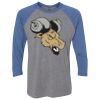 Unisex Triblend Three-Quarter Raglan T-Shirt Thumbnail