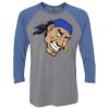 Unisex Triblend Three-Quarter Raglan T-Shirt Thumbnail