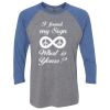 Unisex Triblend Three-Quarter Raglan T-Shirt Thumbnail