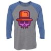 Unisex Triblend Three-Quarter Raglan T-Shirt Thumbnail