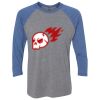 Unisex Triblend Three-Quarter Raglan T-Shirt Thumbnail