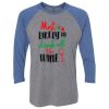 Unisex Triblend Three-Quarter Raglan T-Shirt Thumbnail