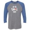 Unisex Triblend Three-Quarter Raglan T-Shirt Thumbnail
