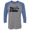 Unisex Triblend Three-Quarter Raglan T-Shirt Thumbnail