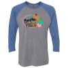 Unisex Triblend Three-Quarter Raglan T-Shirt Thumbnail