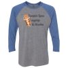 Unisex Triblend Three-Quarter Raglan T-Shirt Thumbnail