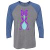 Unisex Triblend Three-Quarter Raglan T-Shirt Thumbnail