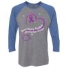 Unisex Triblend Three-Quarter Raglan T-Shirt Thumbnail