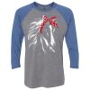 Unisex Triblend Three-Quarter Raglan T-Shirt Thumbnail