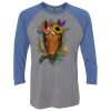 Unisex Triblend Three-Quarter Raglan T-Shirt Thumbnail