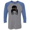 Unisex Triblend Three-Quarter Raglan T-Shirt Thumbnail