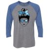 Unisex Triblend Three-Quarter Raglan T-Shirt Thumbnail