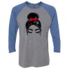 Unisex Triblend Three-Quarter Raglan T-Shirt Thumbnail