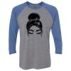 Unisex Triblend Three-Quarter Raglan T-Shirt Thumbnail