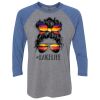 Unisex Triblend Three-Quarter Raglan T-Shirt Thumbnail