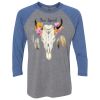 Unisex Triblend Three-Quarter Raglan T-Shirt Thumbnail