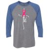 Unisex Triblend Three-Quarter Raglan T-Shirt Thumbnail