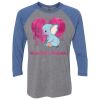 Unisex Triblend Three-Quarter Raglan T-Shirt Thumbnail