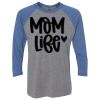 Unisex Triblend Three-Quarter Raglan T-Shirt Thumbnail
