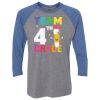 Unisex Triblend Three-Quarter Raglan T-Shirt Thumbnail