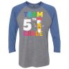 Unisex Triblend Three-Quarter Raglan T-Shirt Thumbnail