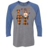 Unisex Triblend Three-Quarter Raglan T-Shirt Thumbnail