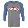 Unisex Triblend Three-Quarter Raglan T-Shirt Thumbnail