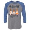 Unisex Triblend Three-Quarter Raglan T-Shirt Thumbnail