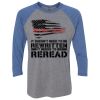 Unisex Triblend Three-Quarter Raglan T-Shirt Thumbnail