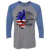 Unisex Triblend Three-Quarter Raglan T-Shirt Thumbnail