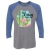 Unisex Triblend Three-Quarter Raglan T-Shirt Thumbnail