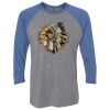 Unisex Triblend Three-Quarter Raglan T-Shirt Thumbnail