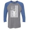 Unisex Triblend Three-Quarter Raglan T-Shirt Thumbnail