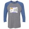 Unisex Triblend Three-Quarter Raglan T-Shirt Thumbnail