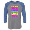Unisex Triblend Three-Quarter Raglan T-Shirt Thumbnail