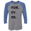 Unisex Triblend Three-Quarter Raglan T-Shirt Thumbnail
