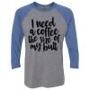 Unisex Triblend Three-Quarter Raglan T-Shirt Thumbnail