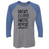 Unisex Triblend Three-Quarter Raglan T-Shirt Thumbnail