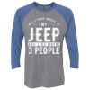 Unisex Triblend Three-Quarter Raglan T-Shirt Thumbnail