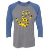 Unisex Triblend Three-Quarter Raglan T-Shirt Thumbnail