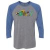 Unisex Triblend Three-Quarter Raglan T-Shirt Thumbnail