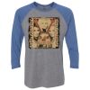 Unisex Triblend Three-Quarter Raglan T-Shirt Thumbnail