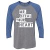 Unisex Triblend Three-Quarter Raglan T-Shirt Thumbnail
