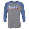 Unisex Triblend Three-Quarter Raglan T-Shirt Thumbnail