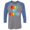 Unisex Triblend Three-Quarter Raglan T-Shirt Thumbnail