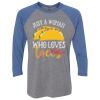 Unisex Triblend Three-Quarter Raglan T-Shirt Thumbnail