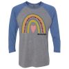 Unisex Triblend Three-Quarter Raglan T-Shirt Thumbnail
