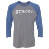 Unisex Triblend Three-Quarter Raglan T-Shirt Thumbnail