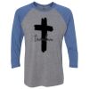 Unisex Triblend Three-Quarter Raglan T-Shirt Thumbnail